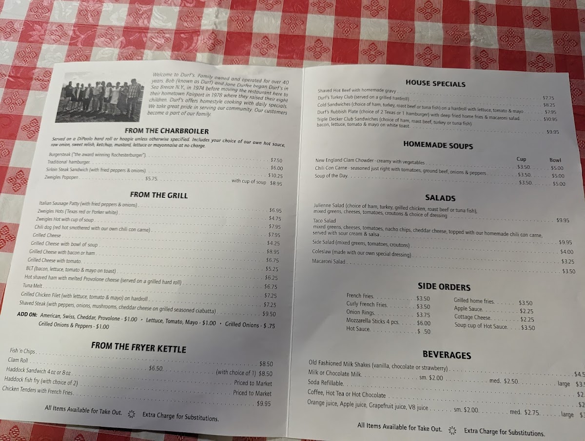 Menu Durf's Family Restaurant-4