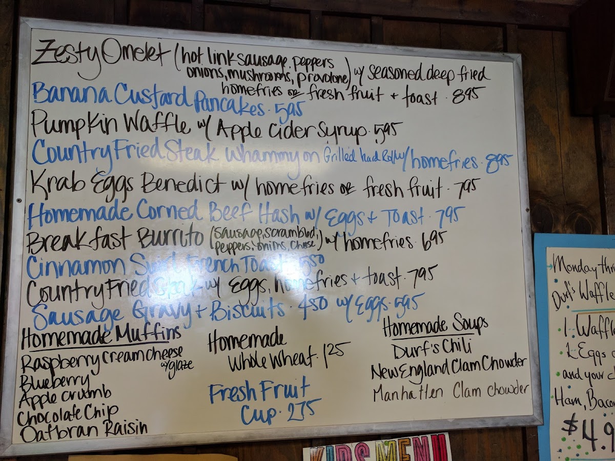 Menu Durf's Family Restaurant-5