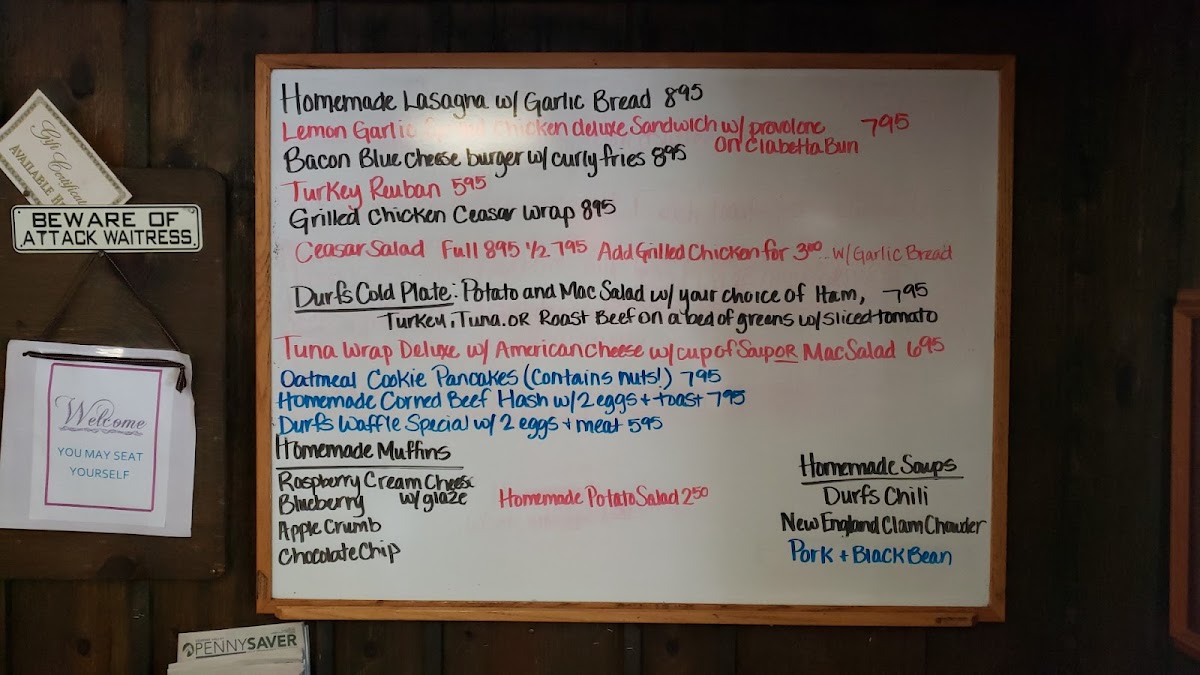 Menu Durf's Family Restaurant-6